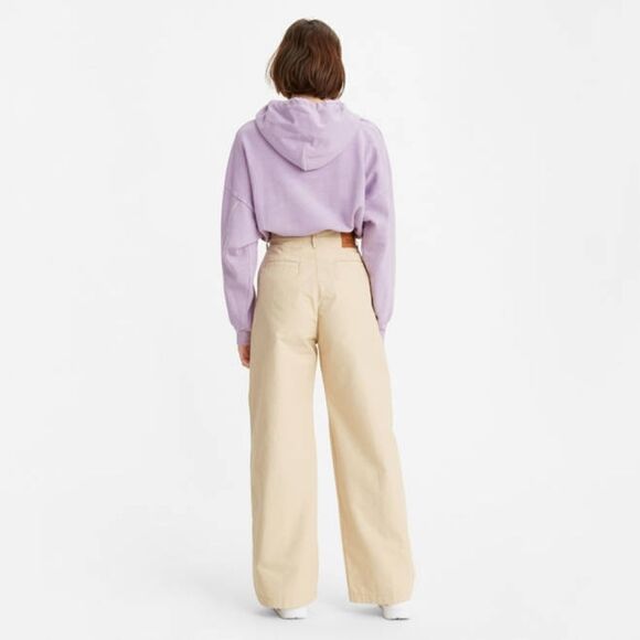 Levi's Premium Pleated High Loose Pants Beige Tan 26 X 30 Brand New Kakhi Tan - Picture 14 of 16